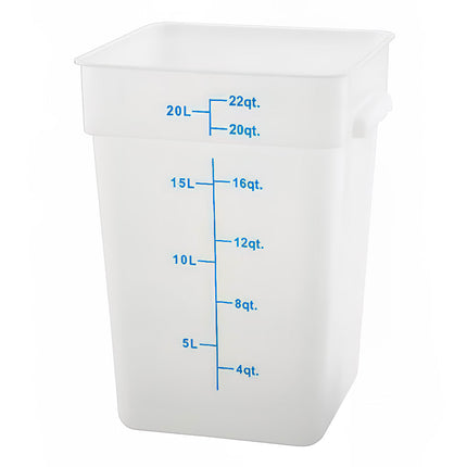 Winco PESC-22 Hộp Đựng Thực Phẩm Vuông 20.8 lít Polypropylene Trắng