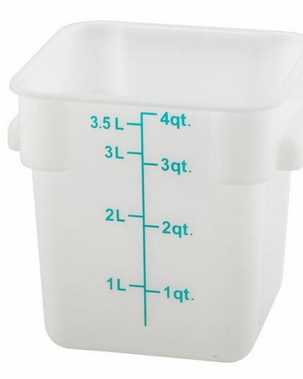 Winco PESC-4 Hộp Đựng Thực Phẩm Vuông 3.8 lít - Trắng