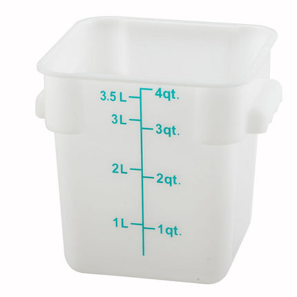 Winco PESC-4 Hộp Đựng Thực Phẩm Vuông 3.8 lít - Trắng
