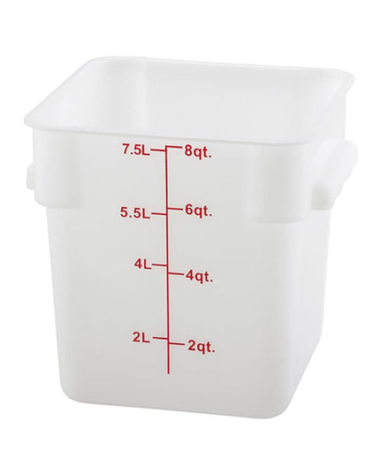 Winco PESC-8 Hộp Đựng Thực Phẩm Vuông 7.6 lít Polypropylene Màu Trắng