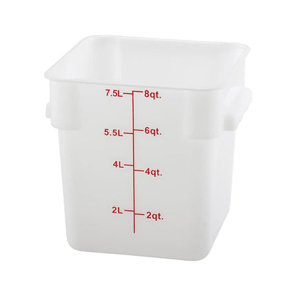 Winco PESC-8 Hộp Đựng Thực Phẩm Vuông 7.6 lít Polypropylene Màu Trắng