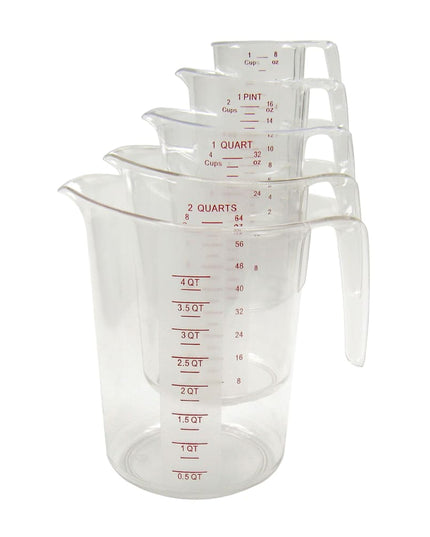 Bộ Cốc Đong Winco PMCP-5SET 5 Món Polycarbonate Trong Suốt