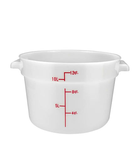 Winco PPRC-12W Hộp Đựng Thực Phẩm Tròn 11.4 lít - Polypropylene, Trắng