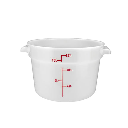 Winco PPRC-12W Hộp Đựng Thực Phẩm Tròn 11.4 lít - Polypropylene, Trắng