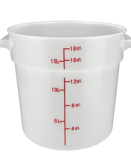 Winco PPRC-18W Hộp Đựng Thực Phẩm Tròn 17 lít - Polypropylene, Trắng