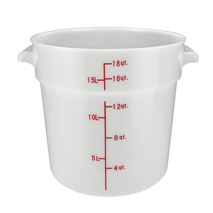 Winco PPRC-18W Hộp Đựng Thực Phẩm Tròn 17 lít - Polypropylene, Trắng