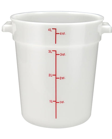 Hộp Đựng Thực Phẩm Tròn Winco PPRC-4W 3.8 lít - Polypropylene, Trắng