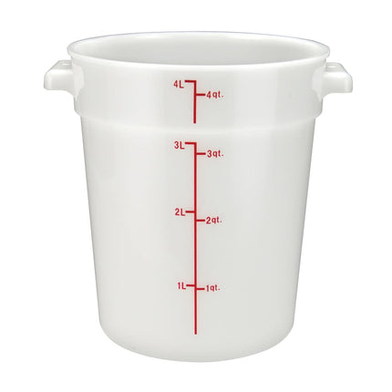 Hộp Đựng Thực Phẩm Tròn Winco PPRC-4W 3.8 lít - Polypropylene, Trắng