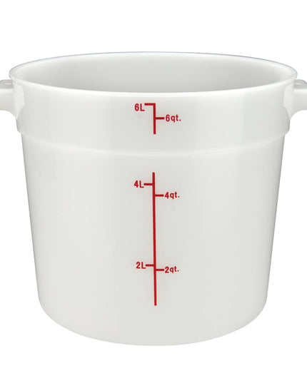 Winco PPRC-6W Hộp Đựng Thực Phẩm Tròn 5.7 lít - Polypropylene, Trắng