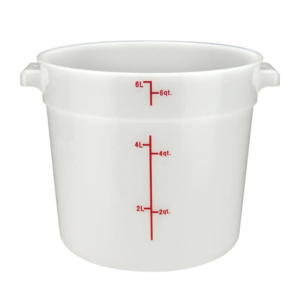 Winco PPRC-6W Hộp Đựng Thực Phẩm Tròn 5.7 lít - Polypropylene, Trắng