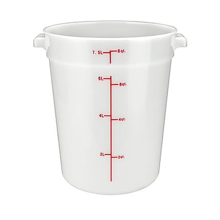 Winco PPRC-8W Hộp Đựng Thực Phẩm Tròn 7.6 Lít - Polypropylene, Trắng