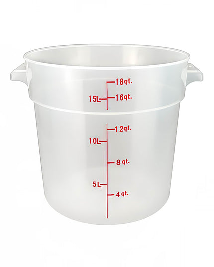 Winco PTRC-18 Hộp Đựng Thực Phẩm Tròn 17 lít Polypropylene Trong Mờ