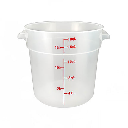Winco PTRC-18 Hộp Đựng Thực Phẩm Tròn 17 lít Polypropylene Trong Mờ