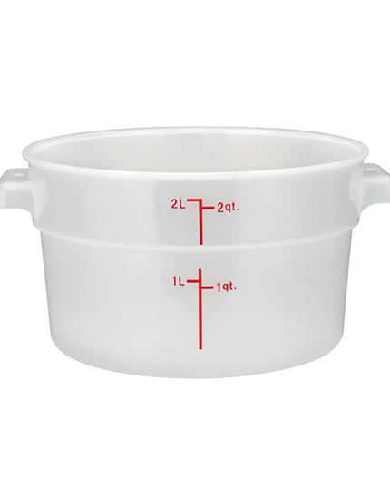 Winco PTRC-2 Hộp Đựng Thực Phẩm Tròn 1.9 lít Polypropylene Trong Mờ