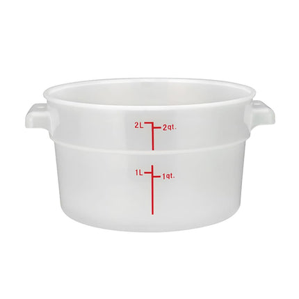 Winco PTRC-2 Hộp Đựng Thực Phẩm Tròn 1.9 lít Polypropylene Trong Mờ