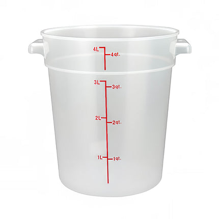 Hộp Đựng Thực Phẩm Tròn Winco PTRC-4 Dung Tích 3.8 l Nhựa Polypropylene Trong Mờ