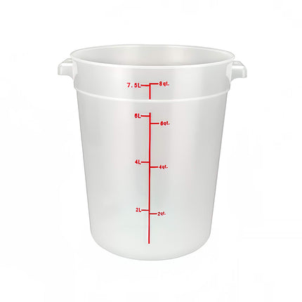 Hộp Đựng Thực Phẩm Tròn Winco PTRC-8 7.6 lít Nhựa Polypropylene Trong Mờ