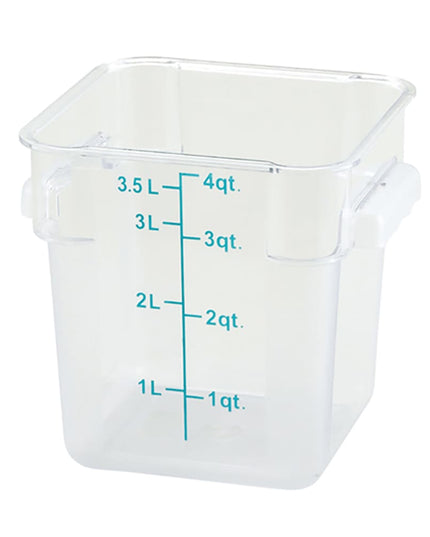 Winco PTSC-4 Hộp Đựng Thực Phẩm Vuông 3.8 lít - Trong Mờ