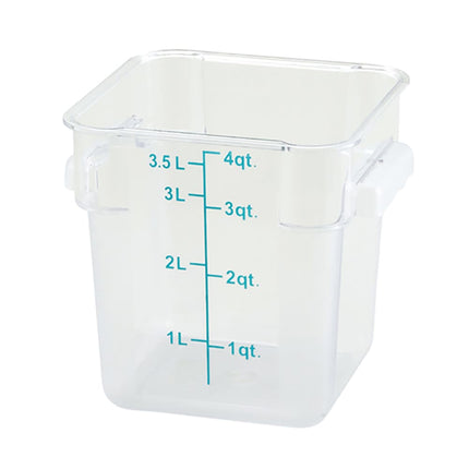 Winco PTSC-4 Hộp Đựng Thực Phẩm Vuông 3.8 lít - Trong Mờ