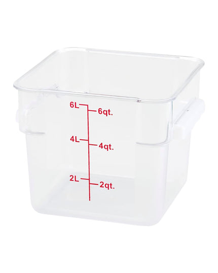 Winco PTSC-6 Hộp Đựng Thực Phẩm Vuông 5.7 lít - Trong Mờ