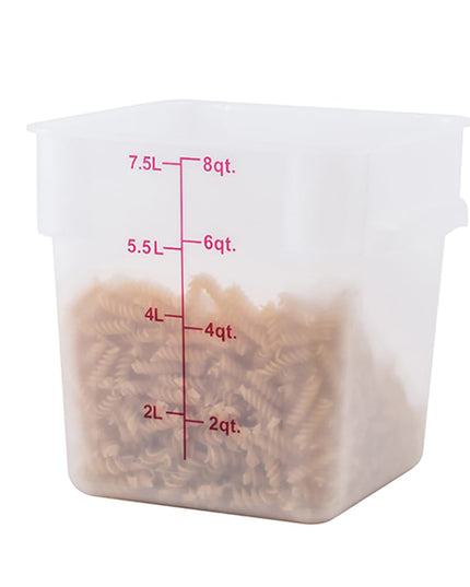 Winco PTSC-8 Hộp Đựng Thực Phẩm Vuông 7.6 lít - Trong Mờ