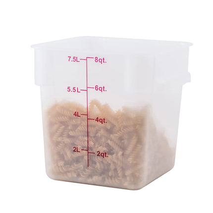 Winco PTSC-8 Hộp Đựng Thực Phẩm Vuông 7.6 lít - Trong Mờ