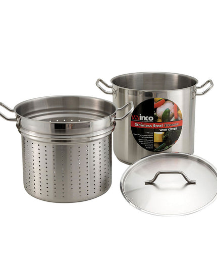 Nồi Hấp/Nấu Mì Winco SSDB-12S 11.4 lít Thép Không Gỉ Dùng Bếp Từ
