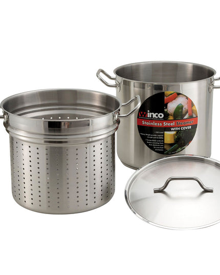 Nồi Hấp/Nấu Mì Winco SSDB-20S 18.9 lít Thép Không Gỉ Dùng Bếp Từ