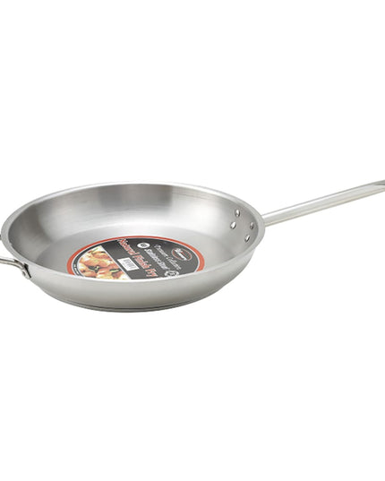 Chảo Rán Thép Không Gỉ Winco SSFP-12 30.5 cm Tay Cầm Kim Loại Đặc