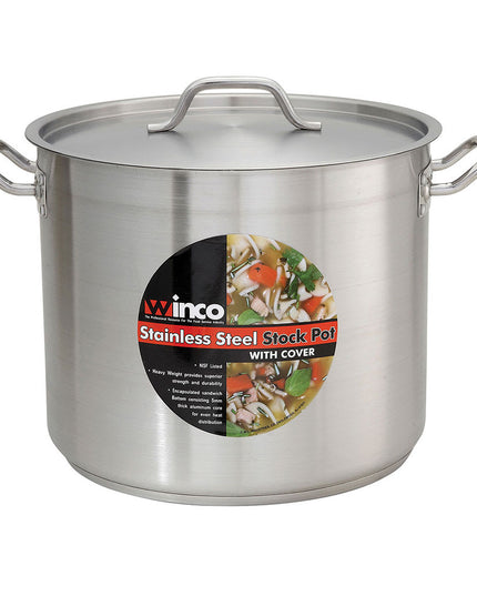Nồi Hầm Winco SST-8 7.6 l Thép Không Gỉ Nắp Từ Tính
