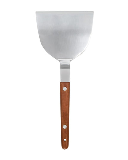 Xẻng Lật Teppanyaki Winco TN43 Cán Gỗ Nguyên Khối Thép Không Gỉ 10.2x8.9 cm