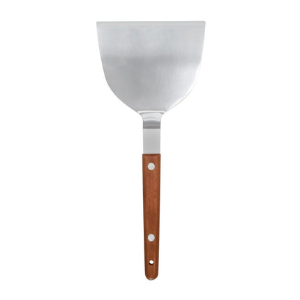 Xẻng Lật Teppanyaki Winco TN43 Cán Gỗ Nguyên Khối Thép Không Gỉ 10.2x8.9 cm