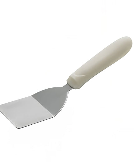 Xẻng Lật Mini Lệch Winco TWP-30 5.1 cm Tay Cầm Nhựa Trắng Thép Không Gỉ