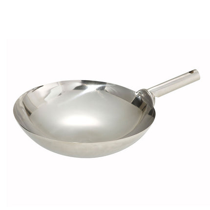 Chảo Xào Winco WOK-16W Thép Không Gỉ 40.6 cm Không Đinh Tán Bên Trong