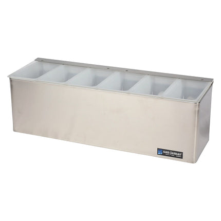 Khay Trang Trí Quầy Bar 6 Ngăn San Jamar B6186L Nắp Phẳng Bản Lề