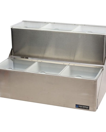 Khay Trang Trí Quầy Bar San Jamar B6706INL (6) Ngăn - Nắp Có Rãnh