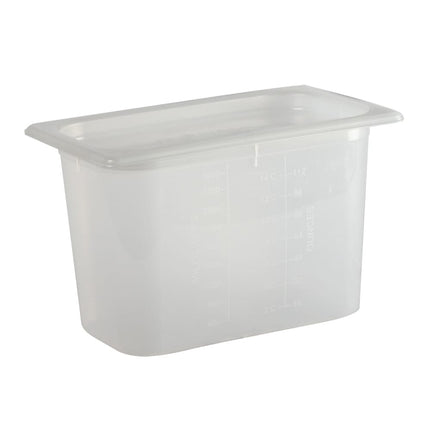 San Jamar MP14 Khay Đựng Thực Phẩm ModPan Cỡ 1/4 Có Nắp - Xếp Chồng Được, Nhựa Polypropylene, Trong Suốt