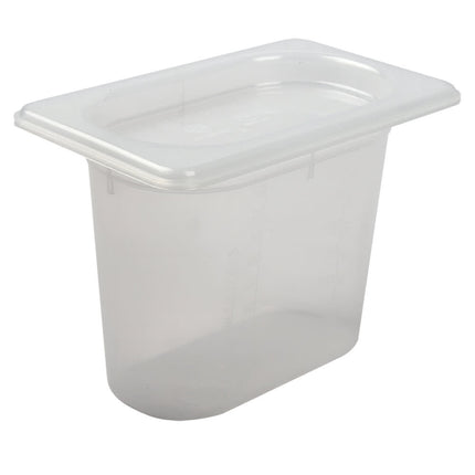 Khay Thực Phẩm San Jamar MP19 Cỡ 1/9 ModPan Có Nắp - Xếp Chồng Được, Polypropylene, Trong Suốt