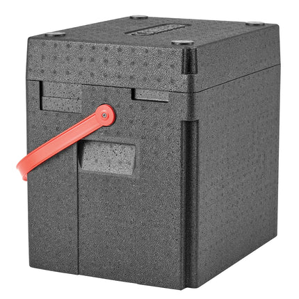 (1 piece) CAMBRO | Cam GoBox® Beverage Carrier – 420×335×420 mm – Red shoulder strap – 4 hr temp hold