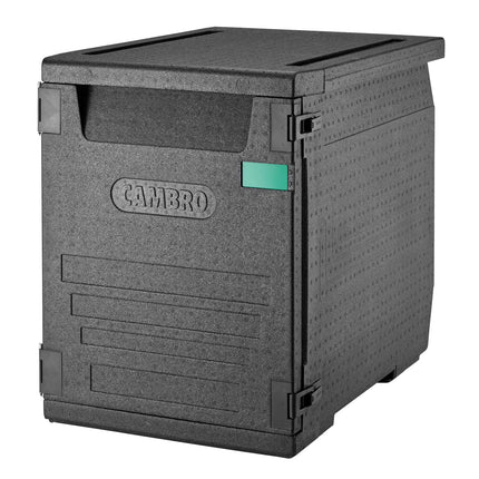 (1 piece) CAMBRO | Cam GoBox® Frontloader – EN 60×40 – Black – 4 hr temp hold