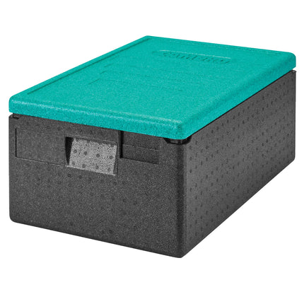 (1 piece) CAMBRO | Cam GoBox® Toploader – 600×400×257 mm – Green lid – GN 1/1 – 4 hr temp hold