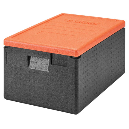 (1 piece) CAMBRO | Cam GoBox® Toploader – 600×400×316 mm – Orange lid – GN 1/1 – 4 hr temp hold