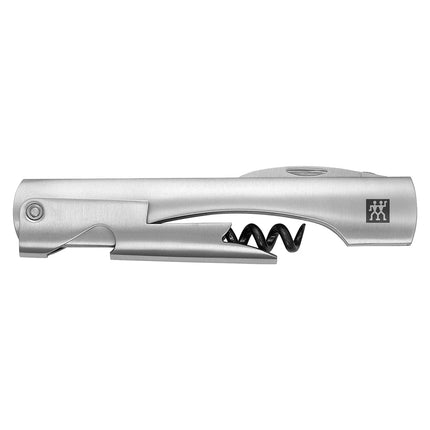 (1 piece) ZWILLING | Sommelier 3‑in‑1 Waiter’s Knife – Corkscrew, Foil Cutter, Opener – 18/10 Stainless, Matte, Ergonomic
