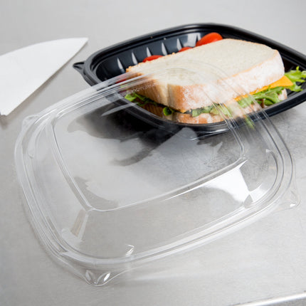 Nắp vuông trong suốt Dart C2464BDL PresentaBowls Pro cho tô nhựa vuông 710, 946, 1,4 và 1,9 lít - Thùng 252 cái
