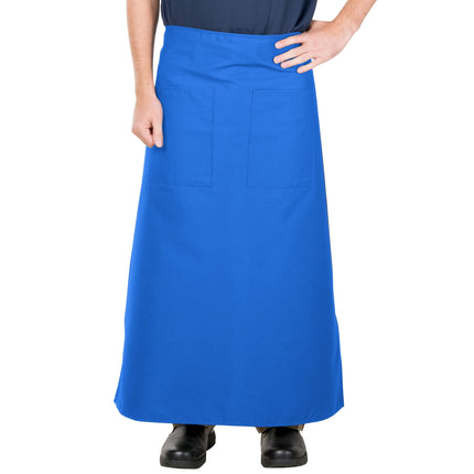 Tạp dề bistro poly-cotton màu xanh dương Intedge 96,5 x 85,1 cm