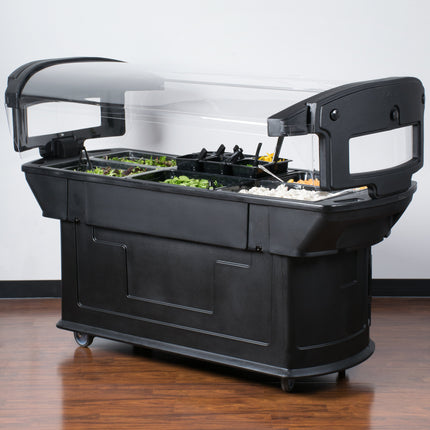Quầy salad/buffet di động Carlisle 771103 Maximizer đen 1,8 m
