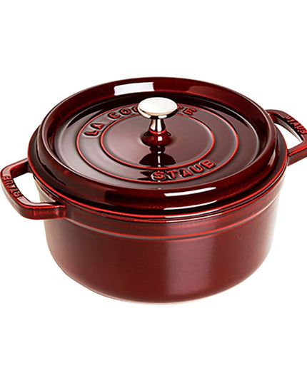 Nồi Cocotte Gang Tráng Men Staub 1003975 3.8 lít Có Nắp Màu Grenadine