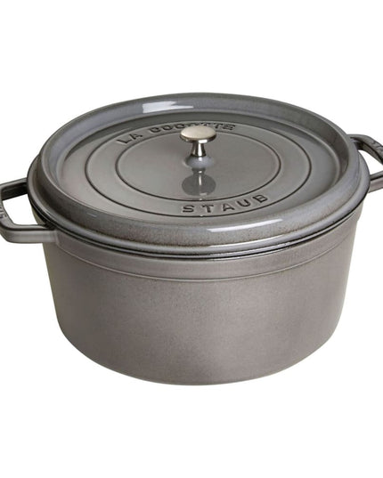 Nồi Cocotte Gang Tráng Men Staub 1004230 8.5 lít Có Nắp Màu Graphite Gray