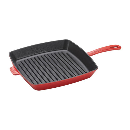 Chảo Nướng Staub 1003315 Vuông 30.5 cm Có Tay Cầm Gang Tráng Men Đỏ Anh Đào