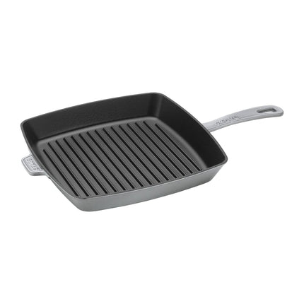 Chảo Nướng Staub 1003311 Vuông 30.5 cm Có Tay Cầm Gang Tráng Men Xám Graphite